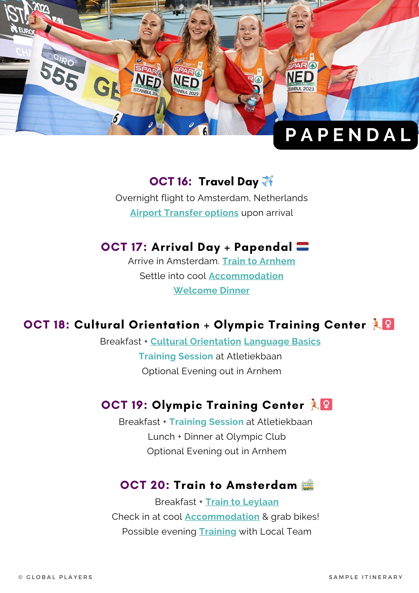 Track & Field in NETHERLANDS — Training